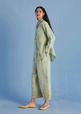 Alila Embroidered Oversized Co-Ord Set-Mint